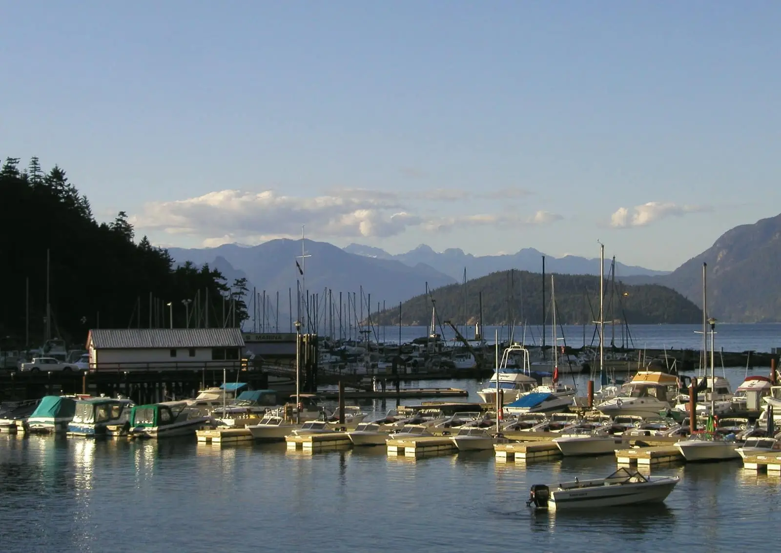 Horseshoe Bay marina and Howe Sound in West Vancouver